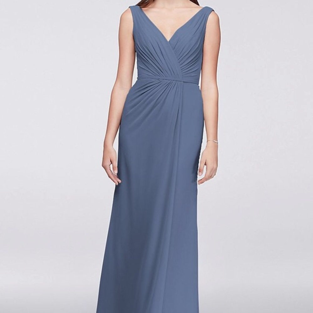 David’s Bridal Pleated Chiffon Bridesmaid Dress